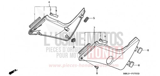 COUVERCLE LATERAL NT650V3 de 2003